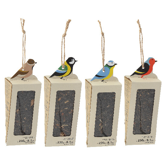 Hanging bird feeder "BEST FOR BIRDS" with sunflower seeds, package contains 4 pieces!|Esschert Design