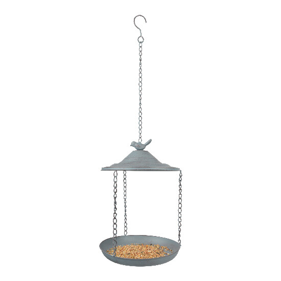 ED Bird feeder SHADOW "BEST FOR BIRDS" hanging, gray metal, 22 x 22 x 30 cm (SALE)|Esschert Design