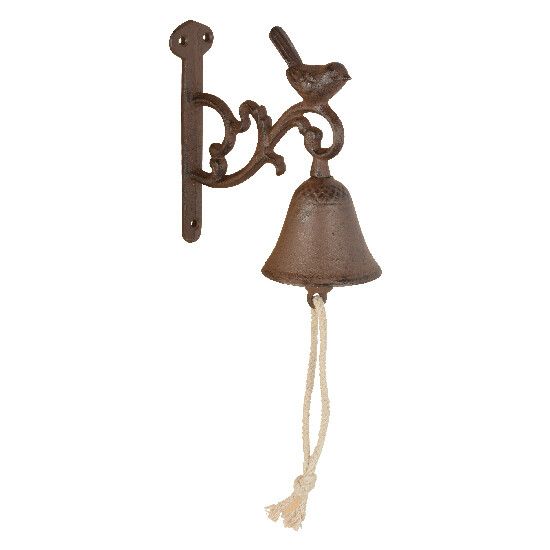 Zvonček na stenu s vtáčikom "BEST FOR BOOTS", 7,5 x 14,5 x 15,5 cm | Esschert Design