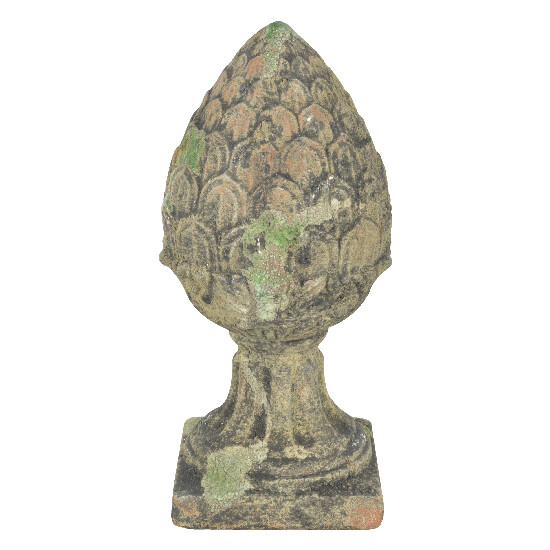 Garden pine cone decoration Moss "AGED CERAMIC", grey, 30 cm (SALE)|Esschert Design