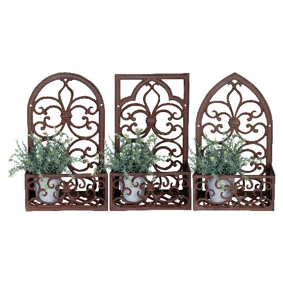 Flower shelf "ESSCHERT´S GARDEN" cast iron, 28x44cm|Esschert Design