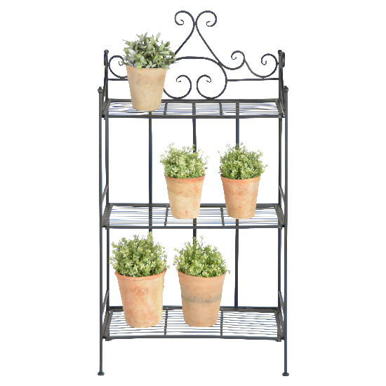 Etagere "ESSCHERT´S GARDEN" folding, black, 3 levels, 60x30.5x113 cm|Esschert Design