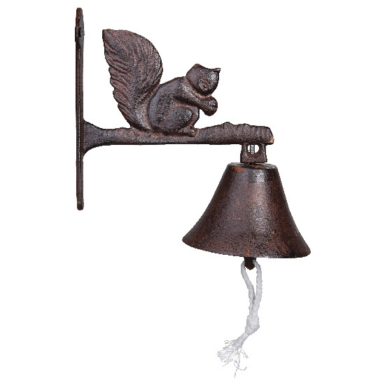 Bell "BEST FOR BOOTS" squirrel, cast iron, 21 x 11 x 21 cm|Esschert Design