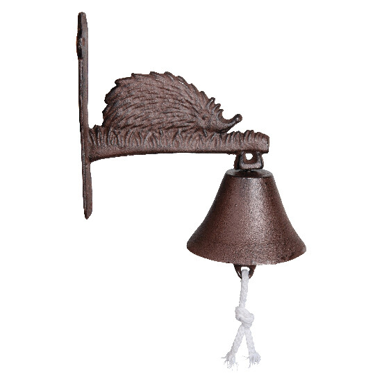 ED Bell with hedgehog HEDGEHOG "BEST FOR BOOTS", cast iron, 21x11x21cm, brown|Esschert Design