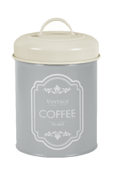 VINTAGE coffee can, iron, size: 2 L, color: platinum grey|Ego Dekor