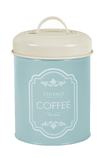 Coffee can VINTAGE, iron, size: 2 L, color: sky blue|Ego Dekor