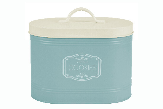 Cukierkowa laska VINTAGE COOKIES, iron, pojemność: 5,5 L, kolor: błękitny|Ego Dekor