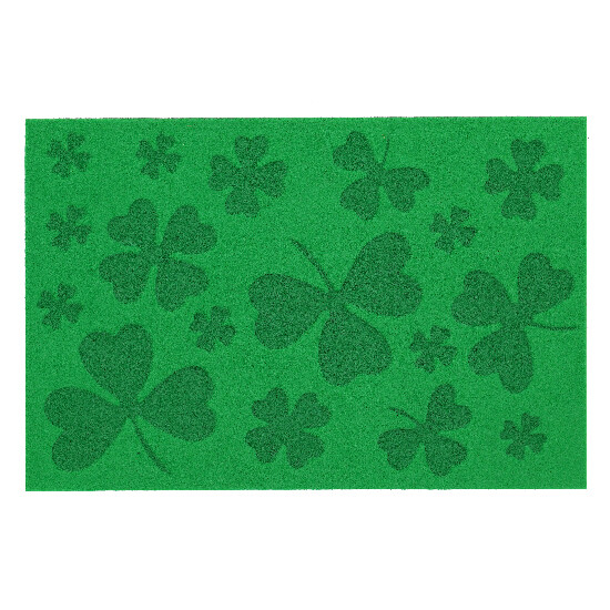 "BEST FOR BOOTS" doormat with four-leaf clovers, green, 60 x 40 cm|Esschert Design