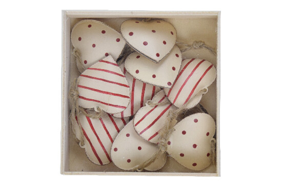 Heart decoration, box of 10 pieces | Ego Dekor