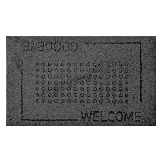 Doormat "BEST FOR BOOTS" inscription GOODBYE/WELCOME, black-grey, 76 x 45 cm (SALE)|Esschert Design