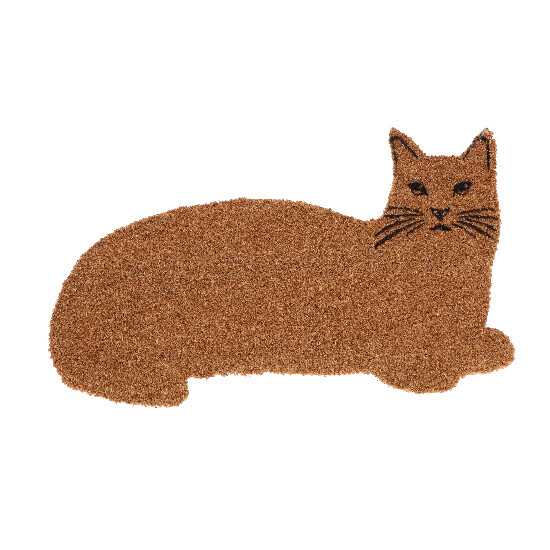 Doormat "BEST FOR BOOTS" CAT MIKEŠ, 75x43x2cm, natural brown|Esschert Design
