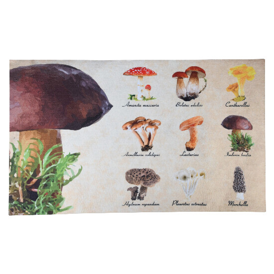 ED Pad for cast iron mat "BEST FOR BOOTS" Mushrooms, colored, 75 x 45 cm (SALE)|Esschert Design