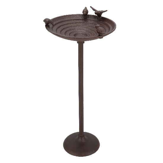 Cast iron bird bath bowl on foot "BEST FOR BIRDS", 60 x 27 x 27 cm|Esschert Design
