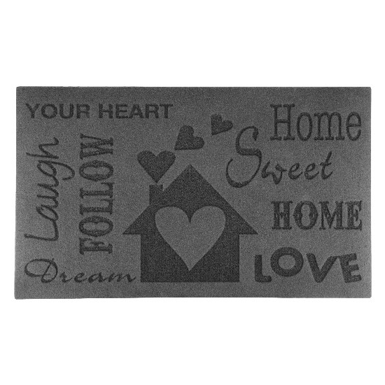 Doormat "BEST FOR BOOTS" lettering, gray, 75 x 45 cm (SALE)|Esschert Design