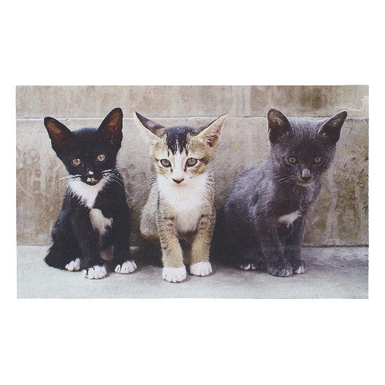 Podkładka pod matę "BEST FOR BOOTS", trzy kotki, kolory, 76 x 45 cm (WYPRZEDAŻ)|Esschert Design