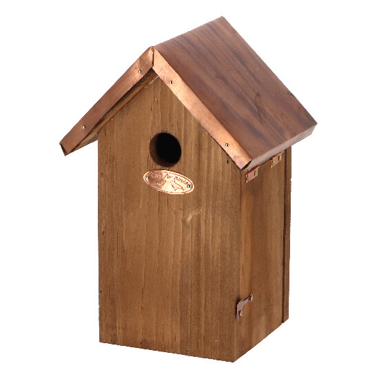 Wooden Birdhouse "BEST FOR BIRDS" antique, copper roof - blue tit|Esschert Design