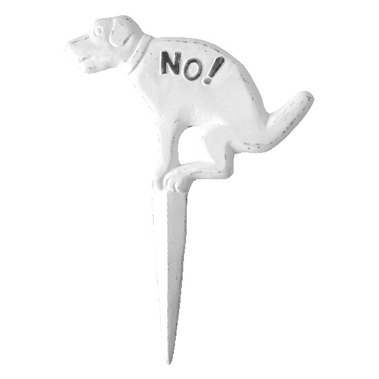 Sign with a dog, white cast iron|Esschert Design