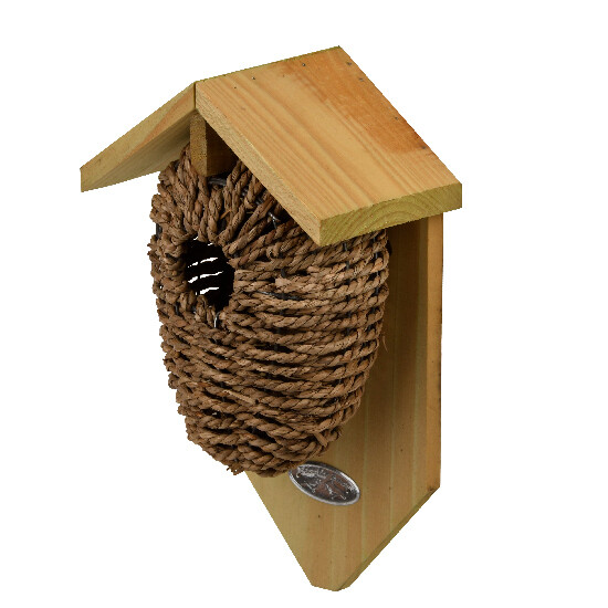 Búdka "BEST FOR BIRDS" z morskej trávy 26 cm | Esschert Design