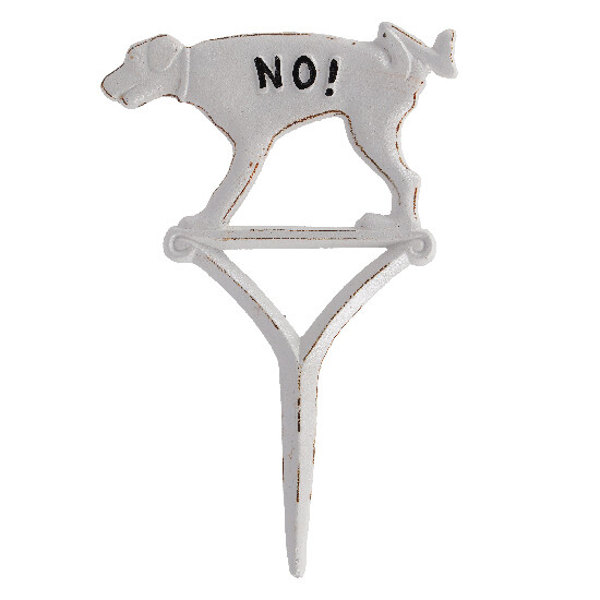Sign with a dog NO!, white|Esschert Design