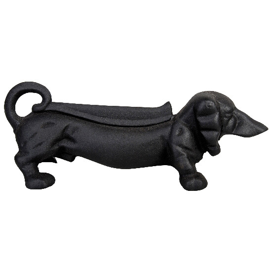 Skrobaczka do butów - pies, żeliwo czarne, 32 cm|Esschert Design