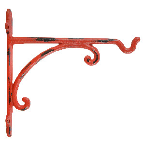 ED ESSCHERT DESIGN Bracket/Hook for hanging basket/lantern RETRO, 23x22cm, red (SALE)