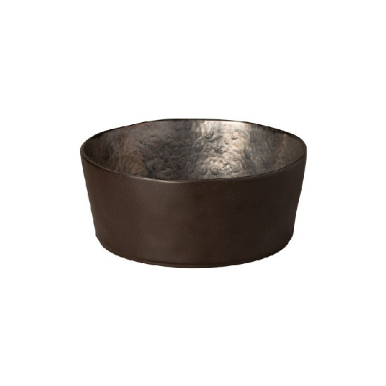 Salad bowl|serving 24cm|3L, LAGOA, black|Metal|Costa Nova