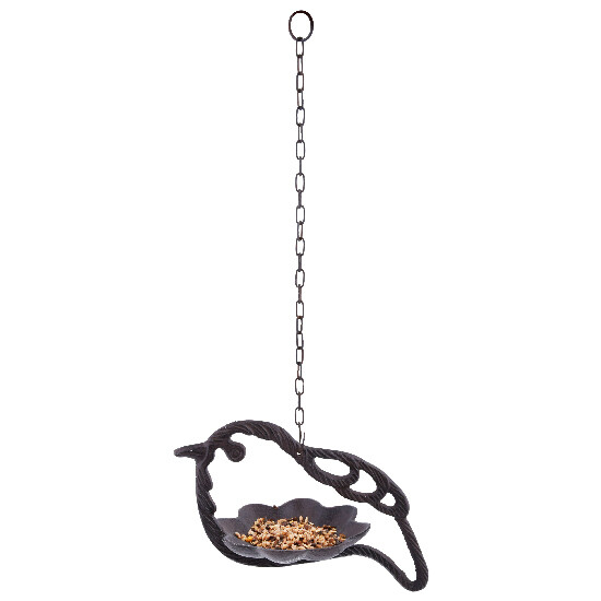 Bird feeder FLOWER BIRDS, hanging, 25x12x13cm, cast iron (SALE)|Esschert Design