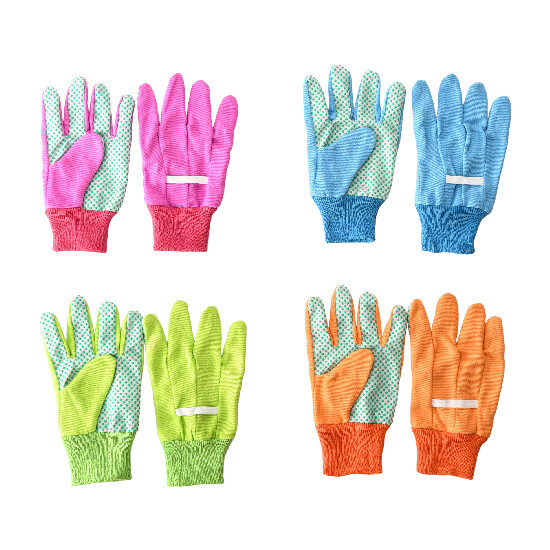 Gloves for children, garden, 10x19cm, pink/blue/orange/green |Esschert Design