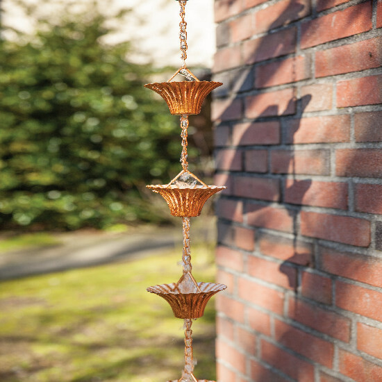 Zakraplacz RAIN CHAIN, różowy, 254 cm|Esschert Design