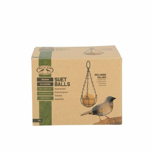 Bird feeder XL including metal hinge, year-round, tallow balls, pack of 35 pieces|Esschert Design