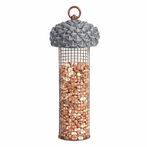 Hanging seed tray Acorn, metal, 10x10x27.5cm, dark grey|Esschert Design