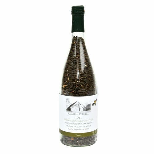 Bird feeder in a wine bottle, sunflower seeds|Esschert Design