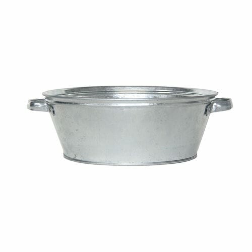 Tub for growing flowers New galvanized, 42.3 cm|Esschert Design