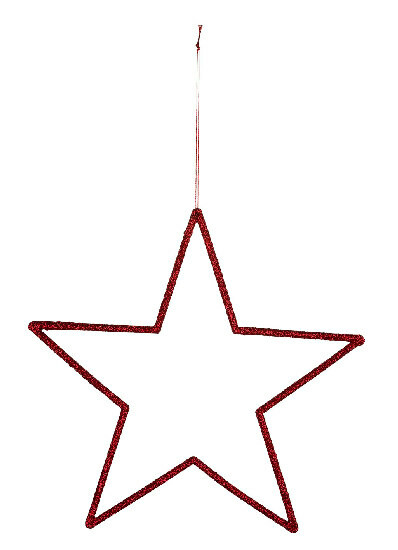 Star curtain, red, dia. 12cm|Ego Decor