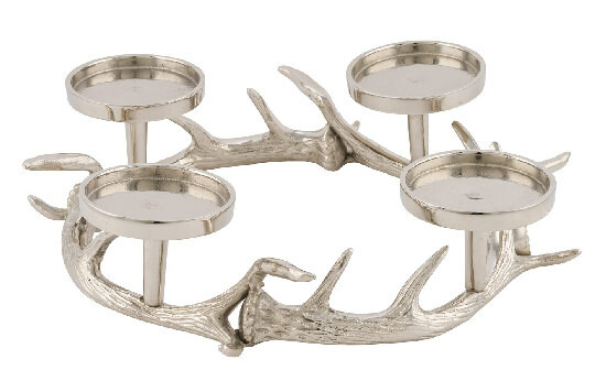 Antler candlestick, silver, dia. 46cm * (SALE)|Ego Decor