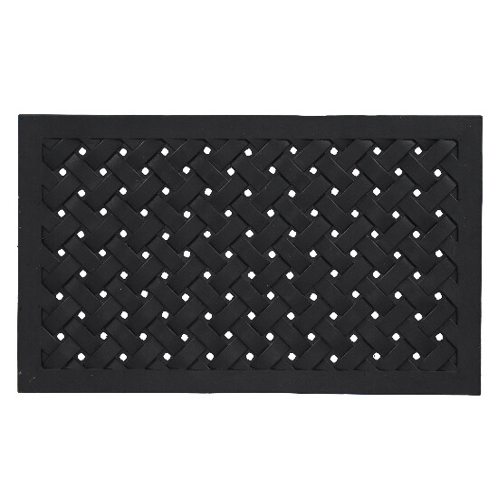 Gumová Rohožka "BEST FOR BOOTS" - s výpletom, obdĺžniková čierna, 76 x 45,5 cm | Esschert Design