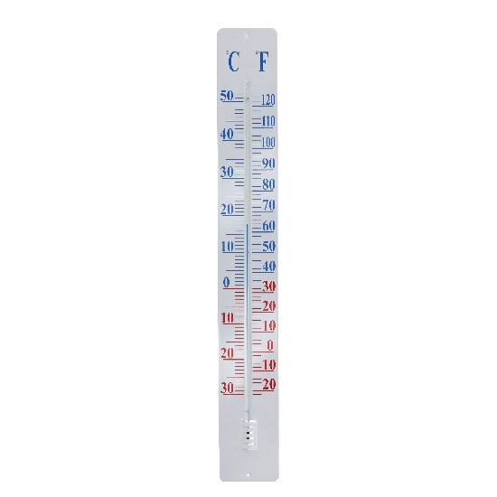 ED XXL Thermometer OUTDOOR, wall outdoor, white with color scale, 12x2x90 cm|Esschert Design