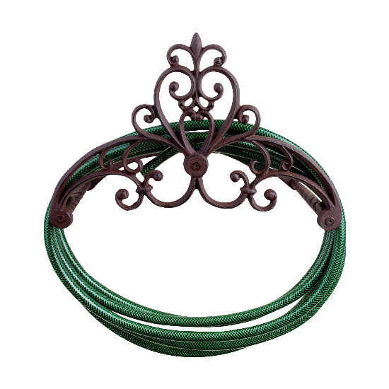 ORNAMENT hose holder, cast iron, 39x24x26cm, brown|Esschert Design