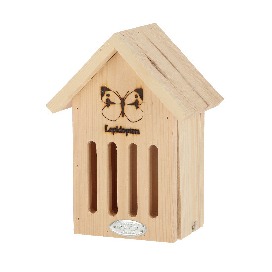 ED Butterfly house BUTTERFLY "WILD OF WILDLIFE", 17x12x23cm, natural wood|Esschert Design