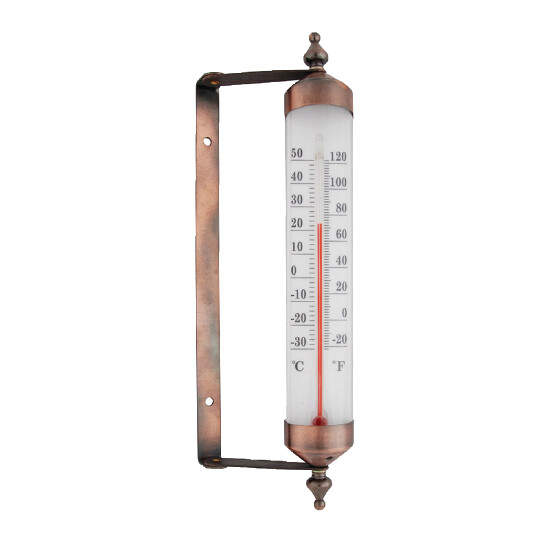 Thermometer "WORLD OF WEATHER", for window, 8.5 x 4.5 x 25 cm|Esschert Design