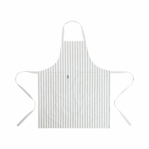 Apron 75 x 90 cm, light grey|stripe|Ego Dekor