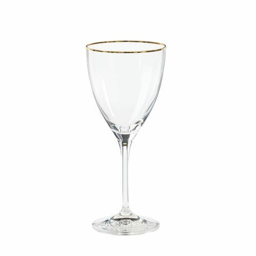 ED Wine glass 0.25L SENSA, clear with gold rim|Casafina