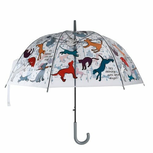 Umbrella transparent Cats&Dogs DOG AND KITTEN, 83x81.5cm|Esschert Design