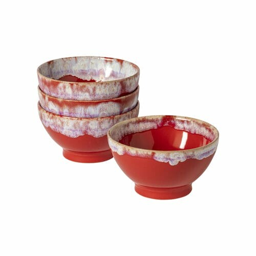 Bowl - set of 4 pcs 15cm|0.55L, LATTE BOWLS, red|Costa Nova