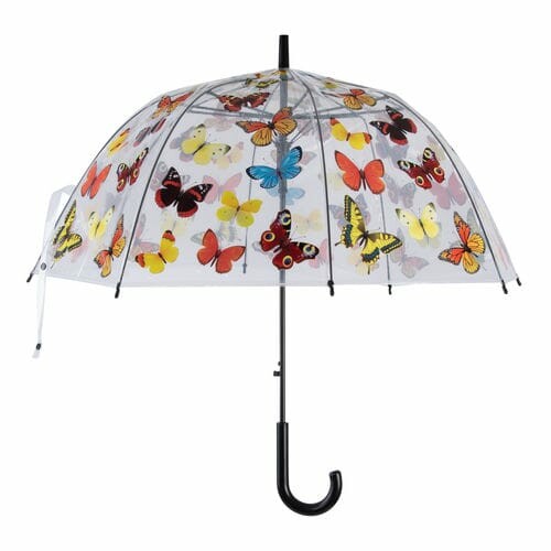 Transparent umbrella with bow ties|Esschert Design