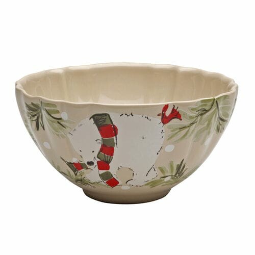 Bowl 16cm|0.8L, DEER FRIENDS, white|Linen (SALE)|Casafina