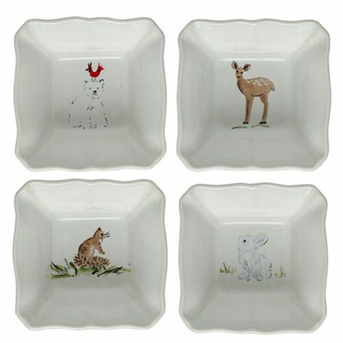 Baking dish|ramekin 10cm|0.15L, DEER FRIENDS, white, set of 4 (SALE)|Casafina