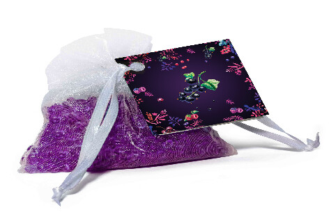 Scented bag ORGANZA 7 x 7.5 x 3 cmCassis Noir|Boles d'olor