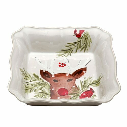 Baking dish 25cm|1.75L, DEER FRIENDS, white|Casafina