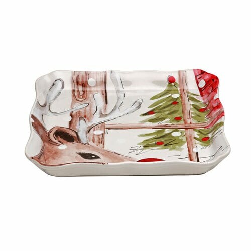 Tray 21 cm, DEER FRIENDS, white|Casafina